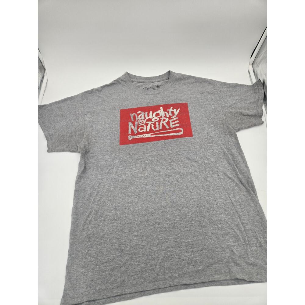 Bravado Naughty By Nature Graphic Tee Mens Large Gray Hip Hop Shirt